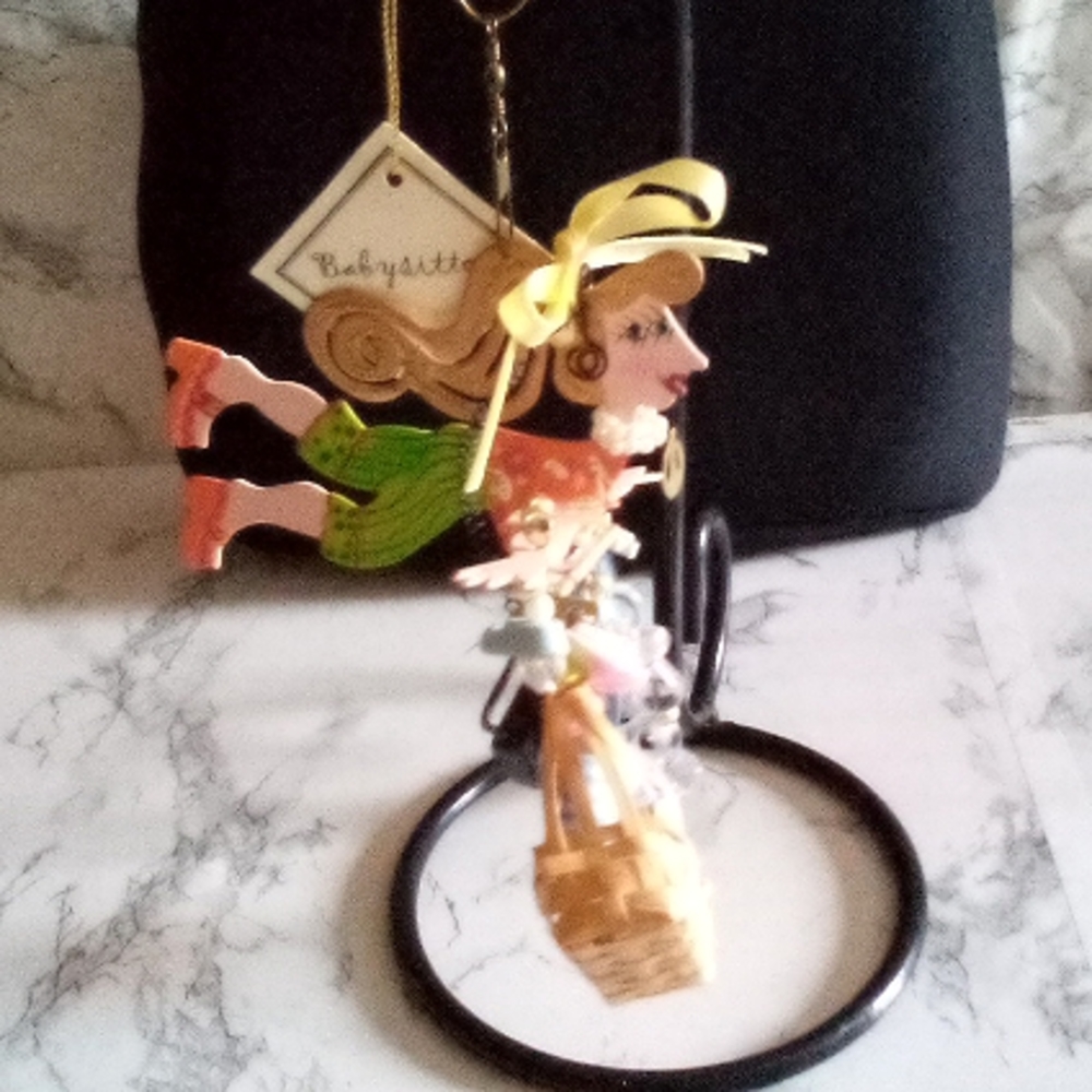 Vtg Karen Rossi Silvestri Fanciful Flights Ornament-Babysitter /Retired …